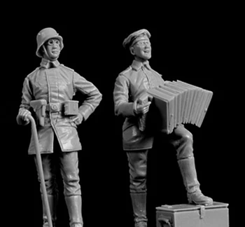 1/35 gamle Officer Sang omfatter 2 Harpiks figur Model kits Miniature gk Unassembly Umalet