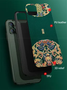 Præget Læder Cover Til iPhone 11 pro iPhone XS Antal XR-X 6 6s 8 7 Plus Tilfælde Originale Aixuan PU læder Telefonen Tilfælde
