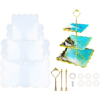 Smykker Display Rack Silikone Forme opbevaringsboks Silikone Forme, Harpiks Støbeform Sæt til UV-Resin Epoxy Harpiks smykkefremstilling