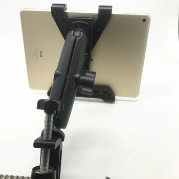 Heavy Duty Aluminium 1inch gummi bold spændeenheden+Aluminium Legering Længde 15 cm Dobbelt Stik Arm til iPad Tablet