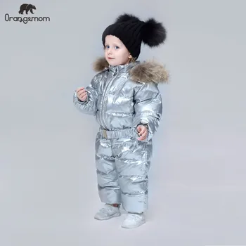 Orangemom mærke 2019 vinter babytøj børnetøj duck ned Frakker til Piger jakke kids drenge jumpsuits cool flyverdragter