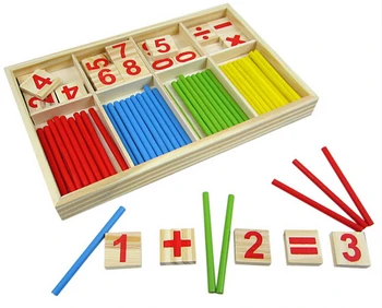 Træ-Pædagogiske Antallet Matematik Beregne Spil Toy Matematik Puslespil Legetøj, Barn Tidligt At Lære At Tælle Materiale Børn Børn