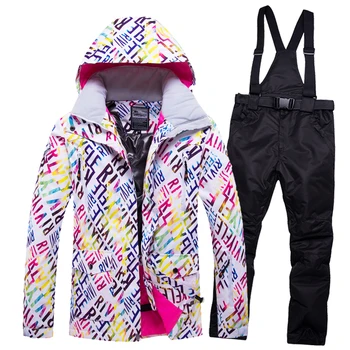 2019 Vinter Sne jakke Kvinder Ski Suit Female Sne Jakke Og Bukser Vindtæt Vandtæt Farverige Tøj, Snowboard sæt