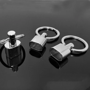 Zink Legering Håndlavet Sølv Nøgleringe nøglering nøglering Hoved-Stik DIY Tilbehør Til smykkefremstilling 50STK