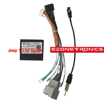 1-2Din Bil DVD-Kabel Plug Canbus boksen Montering Adapter Dash Kits Til Jeep 10-15 Guide Line Pack-RZC Radio Antenne RZC Radio-afspiller
