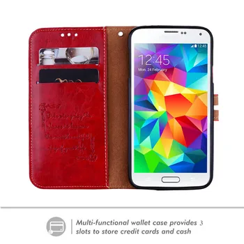 For Galaxy S5 Tilfælde Flip Læder Tegnebog taske Til Samsung Galaxy S5 SM-G900f G900H Beskyttende Cover taske Til Samsung Galaxy S5 Neo