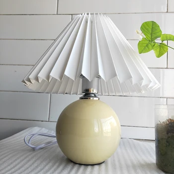 Japansk Stil Plisserede Lampeskærm Læg Dække DIY bordlampe bordlampe Stående Lampe Dækker Egnet til E27 fatning Deco -