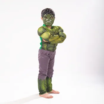 4-12Y Børn Hulk Super Hero Muskel Cosplay Kostume Børn Halloween Fantasi Knytnæve Tilbehør festartikler