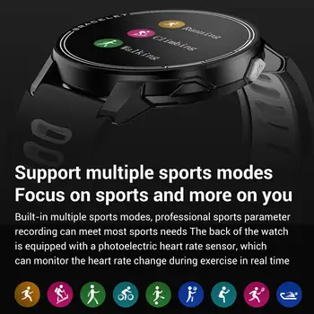 L6 IP68 Vandtæt Smart Ur Fitness Tracker pulsmåler Smart Whatch Mænd Kvinder Smartwatch Til Android, IOS
