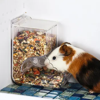 Hamster Pet Supplies Gennemsigtig Automatiske foder Dispenser-Arkføderen Hamster Mad Skål Sikker Smagløst Akryl 66CY