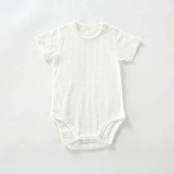 Børn tøj heldragt i bomuld baby dreng pige sommer tøj baby body rund hals børn overalls pyjamas baby nattøj