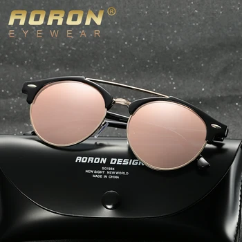 AORON Mode-Cat Eye Polariserede Solbriller Mænd Spejl Vintage solbriller Brand Designer Kvinder Lentes De Sol Mujer Solbrille 4346
