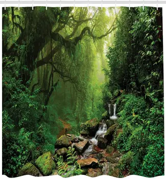 Grøn Brun Regnskov badeforhæng Skov Nepal Sti Dyreliv Foråret Plante og Sten, Vand Udskriv