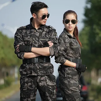 Militær Uniform Sne Camouflage Army Combat Shirt Uniforme Militar Taktisk Passer Tøj CS Softair Mænd, der Arbejder med Kvinde Tøj