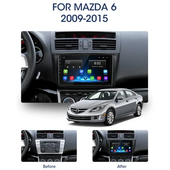 Android 9.1 2Din Car Multimedia-Afspiller Radio Audio ForMazda 6 2009-Bil Stereo-GPS Navigation Autoradio hovedenheden MP5 NODVD