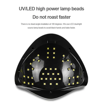 Ibcccndc 168/54W UV-Lampe 45LEDs Søm Lampe OS Plug Manicure Lampen Auto Fire-hastighed Nail Gel Tørretumbler Søm Materiale Kabine UV-Nail Gel