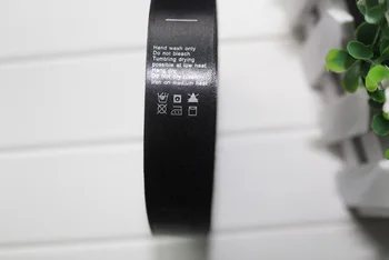 CUSTOM print sort care labels med sølv-grå print tøjet vaskes tags 1000pcs roll masse