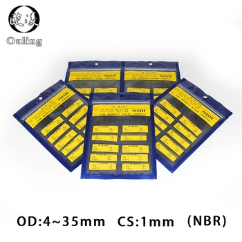 Nitril gummi O-ring, tykkelse CS1mm flere størrelse repair kit kombination NBR vandtæt olie resistente pakning, tætning oring