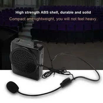 Bærbare Genopladelige Stemme Højt Forstærker Mikrofon Undervisning Vejledning Højttaler med Linning til Touring 110V-220V Laywer