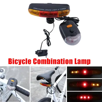 7 Led Multi-Funktion Cykel Tur Signal / Hale Lys, Elektrisk Horn Bremse Lys 8 Sound Horn Cykel Lys