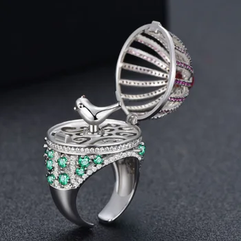 Zlxgirl smykker Dubai Design Nice fuld bane cubic zircon kobber ring smykker fint kvinder mænd brude ring tilbehør anel ringe