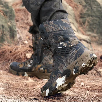 ZYYZYM Mænd Militær Støvler Camouflage Desert Støvler Beskytte Særlige Kraft Bekæmpe Man Army Støvler Udendørs Træning Taktiske Støvler