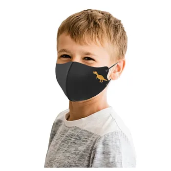 5PCS Barn Dinosaur Udskrivning ansigtsmasker masque Vaskbar Is Silk Mask mondkapjes Genanvendelige støvtæt Beskytte ansigtsskærm masque