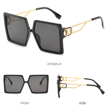 2020 Mode, store Solbriller Kvinder Store Billede Brand Designer solbriller Nuancer Til Kvinder Vintage gafas de sol hombre