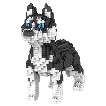 Dog byggesten Legetøj Pet Teddy Schnauzer Gravhund Husky Corgi Collie Hund 3D Animal Model Diamond Børn Gave Til Børn