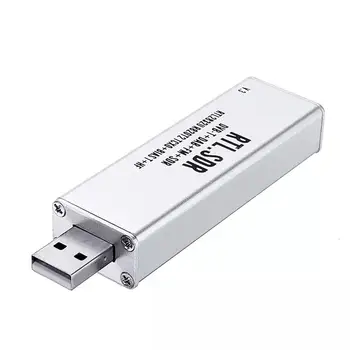 0,1 MHz-1,7 GHz TCXO RTL SDR-Modtager R820t2 USB-RTL-SDR Dongle med 0,5 ppm TCXO SMA MJZSEE A300U Tester - Sølv