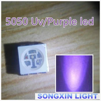 200pcs Vand Klar LED lysdiode uv-5050/lilla SMD/SMT High Power LED-PLCC-6 3-CHIPS Super lysende lampe lys af Høj kvalitet