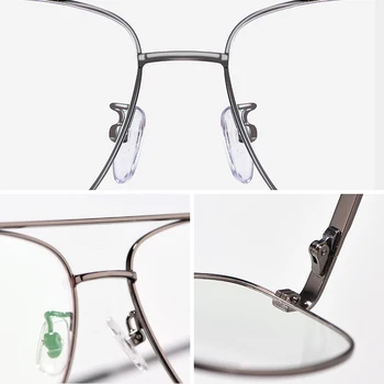 Høj Kvalitet Recept Frame Briller til Mænd Gennemsigtig Klar Briller Ramme Optisk Nærsynethed Briller Pilot Style 2019