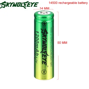 14500 1200mAh 3,7 V Li-ion Genopladelige Batterier AA-Batteri Lithium Celle til Led Lommelygte Forlygter Legetøj Øverste Leder
