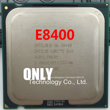 Gratis forsendelse INTLE E8400 CPU Processor (3,0 Ghz/ 6M /1333GHz) Socket 775