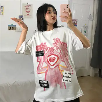 Søde Hip Hop Frog Tshirt Streetwear Kvindelige Sommer Sort Japan T-shirt Kvinder Casual Cool Kvinder Half Sleeve Top, Tee Shirts Piger