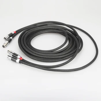 Parret Audiocrast AX800 Ren Massivt Sølv XLR-Analog Audio Interconnect Kabel-Balanceret Stereo XLR Kabel-HIFI