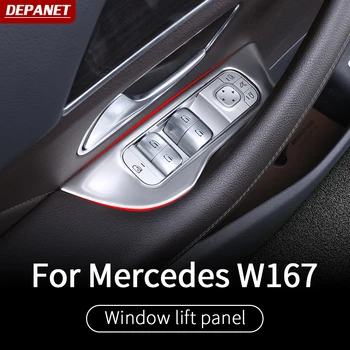 Vinduet lift-knappen beskær for Mercedes gle w167 gls w167 x167 carbon gle 2020 gle 350/amg 450 500e amg interiør tilbehør
