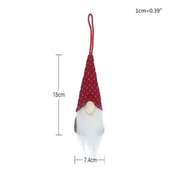4stk Jul svenske Gnome Santa Bløde Dukke Ornamenter Hængende Xmas Tree Decor