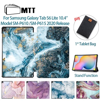 MTT taske Til Samsung Galaxy Tab S6 Lite 10,4 tommer SM-P610 SM-P615 2020 Slank PU Læder Fold Klappen Stå Dække Tablet Tilfælde Funda
