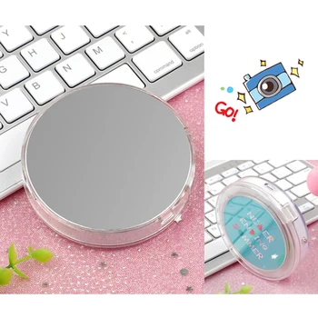 LED Mini Makeup Spejl håndholdt Fold Lille Transportabel Mikro-USB-Tilslut Kablet, Forfalder Kosmetiske Med LED Lys Up-Værktøjer