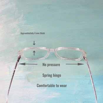 Toketorism Overdimensionerede Kvinder Gennemsigtige Briller Mode Blå Lys Blokering Briller