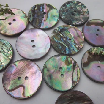 Naturlige shell pels knapper 50stk 28mm 44L store abaloneskal knapper til at sy diy håndværk dekorativ syning tilbehør