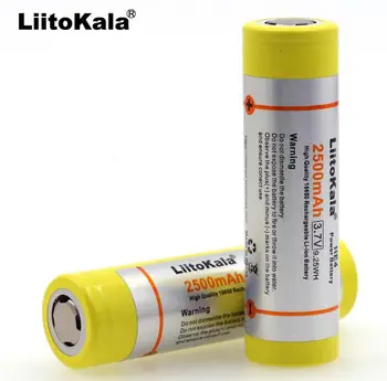 2STK Liitokala Oprindelige 18650 3,7 V 2500mAh HE4 Genopladeligt batteri Max 20A 35A decharge For Elektroniske cigaret batterier