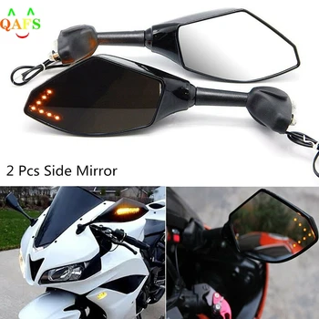 2stk Clignotants Moto Til Honda CBR 250 600 900 1000 RR LED-blinklys Indikatorer Motorcykel Rearview Spejle Retroviseur