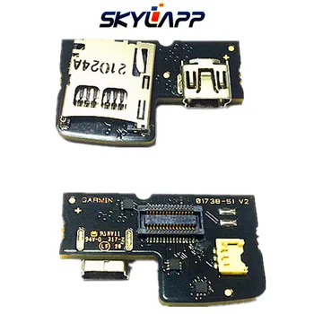 Original PCB w mini-USB & microSD-holder til Garmin Edge 810 TYPE-10 (810 touring) GPS-Reparation udskiftning yrelsen Gratis fragt