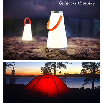 Hjem bordlampe USB-Genopladelige LED Nat Lys Bærbare Trådløse Touch Skifte Udendørs Camping Nødsituation Lys Indretning