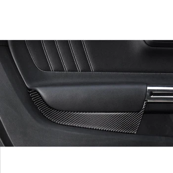 DWCX 2stk Bilen Forreste Armlæn dørhåndtag Panel Dækker Trim Carbon Fiber Indretning Passer Til Ford Mustang 2016 2017 2018