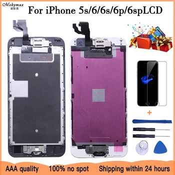 AAA+++ Fuld Montering Til iPhone 6 6S Plus LCD-Med Kamera Hjem-Knappen Afsluttet Skærm Udskiftning Forsamling Vise Garanti