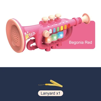 Tidlig uddannelse pædagogisk legetøj til børn simulering musikinstrumenter trompet musik toy gave saxofon (hvid og rød)