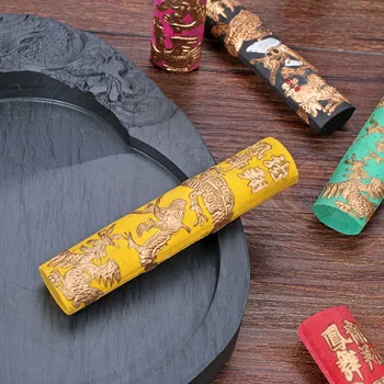 8stk/sæt Farve Inkstick maling Kinesiske ink sticks traditionelle Fast blæk Anhui Hukaiwen Hui Mo Kalligrafi Eller Maleri Blæk Dragon